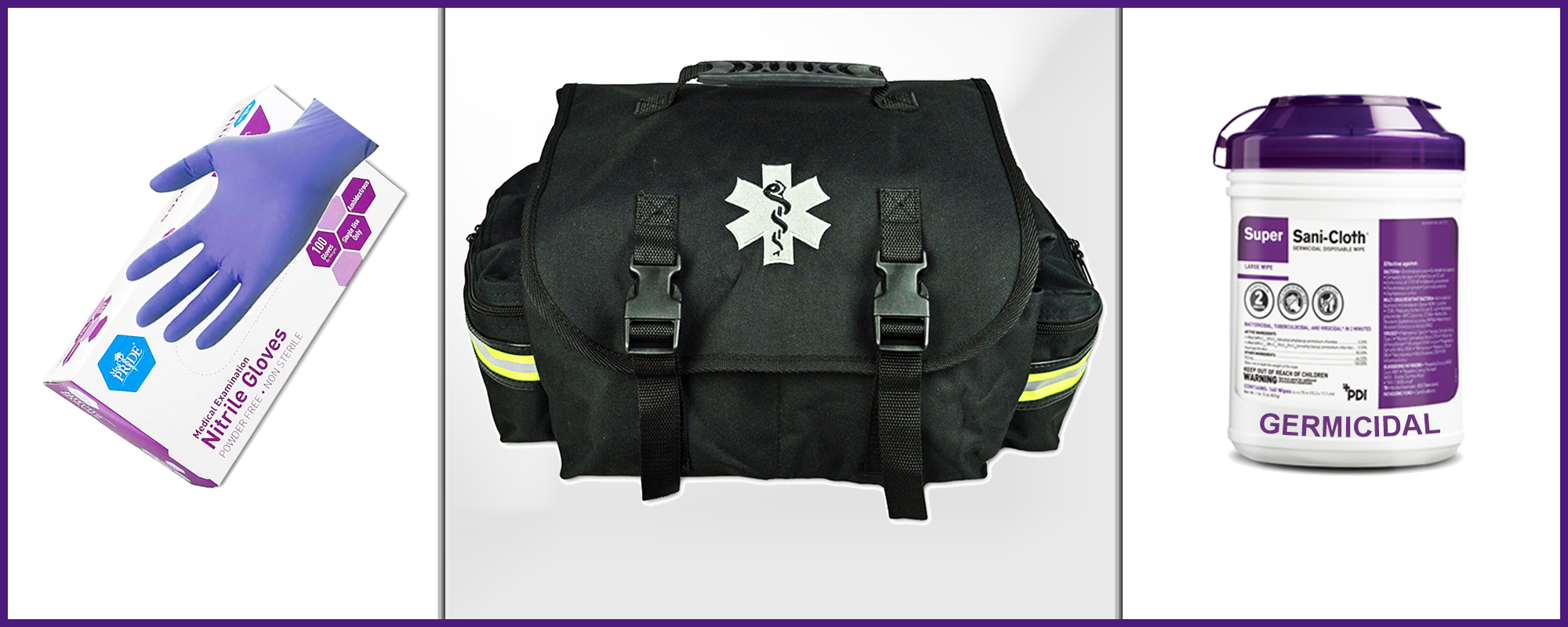 Williams Mobility keeps ample patient safety supplies on hand, including an EMT first responder kit.